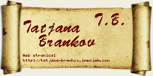 Tatjana Brankov vizit kartica